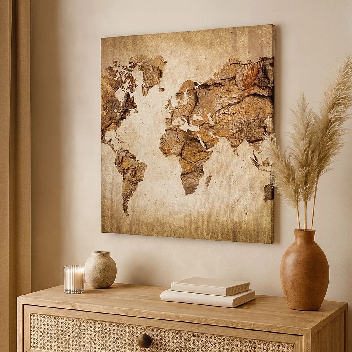 Impression sur toile - Image sur toile - Découverte du monde - 30x30 cm