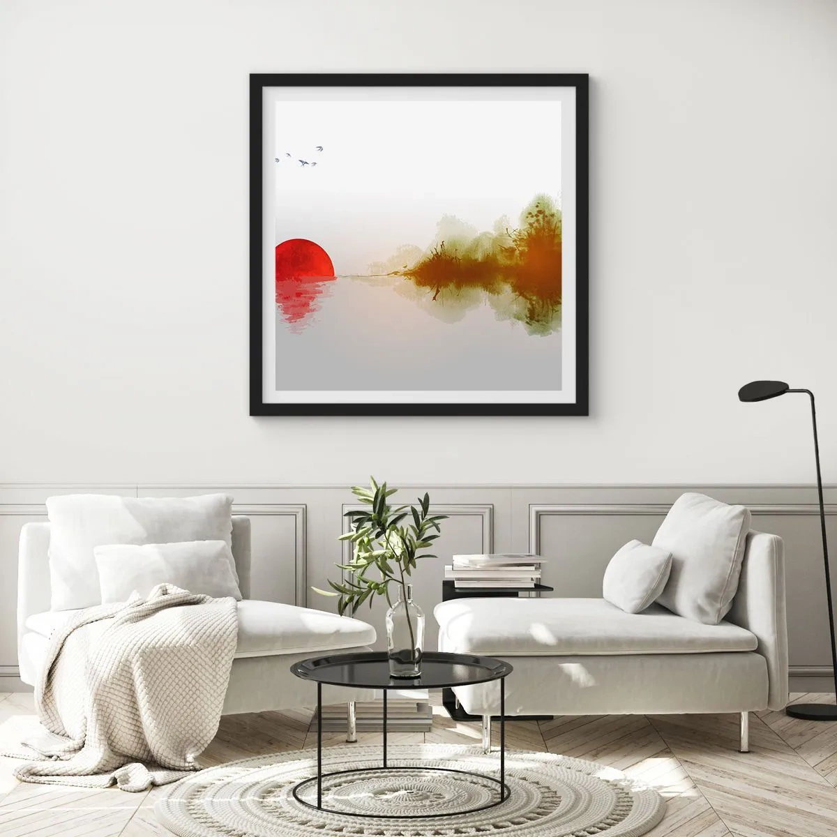 Affiche dans un cadre noir - Poster - Une promesse de paix - 60x60 cm