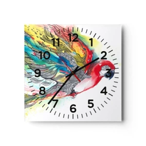 Horloge murale - Pendule murale - Vivez haut en couleurs - 30x30 cm
