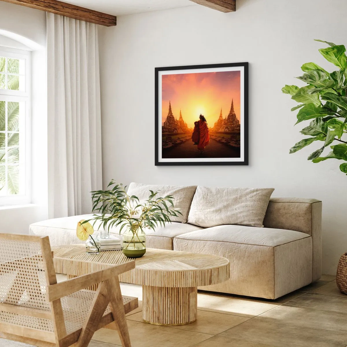 Affiche dans un cadre noir - Poster - En paix pour l'éternité - 60x60 cm