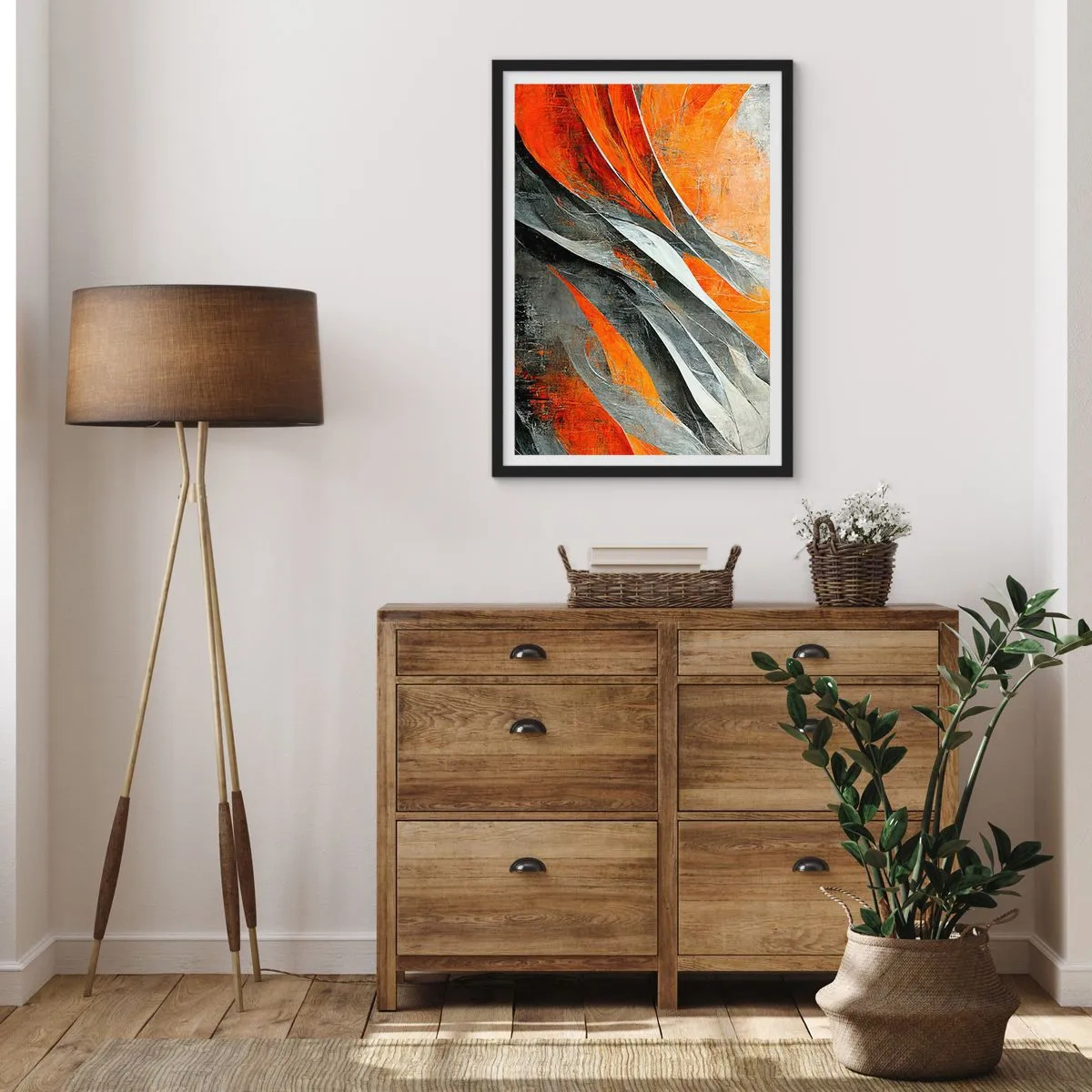 Affiche dans un cadre noir - Poster - Chaleur et froid - 70x100 cm