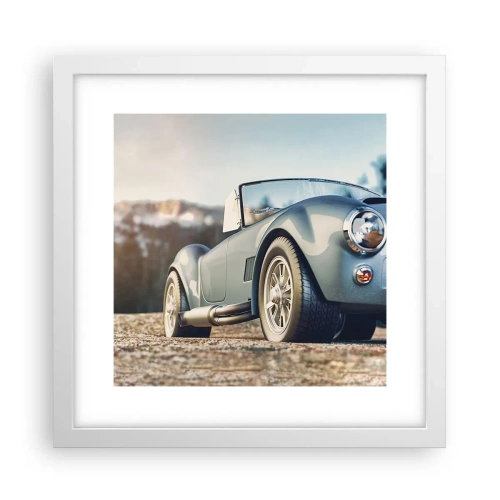 Affiche dans un cadre blanc - Poster - Ce qui compte c'est le style - 30x30 cm