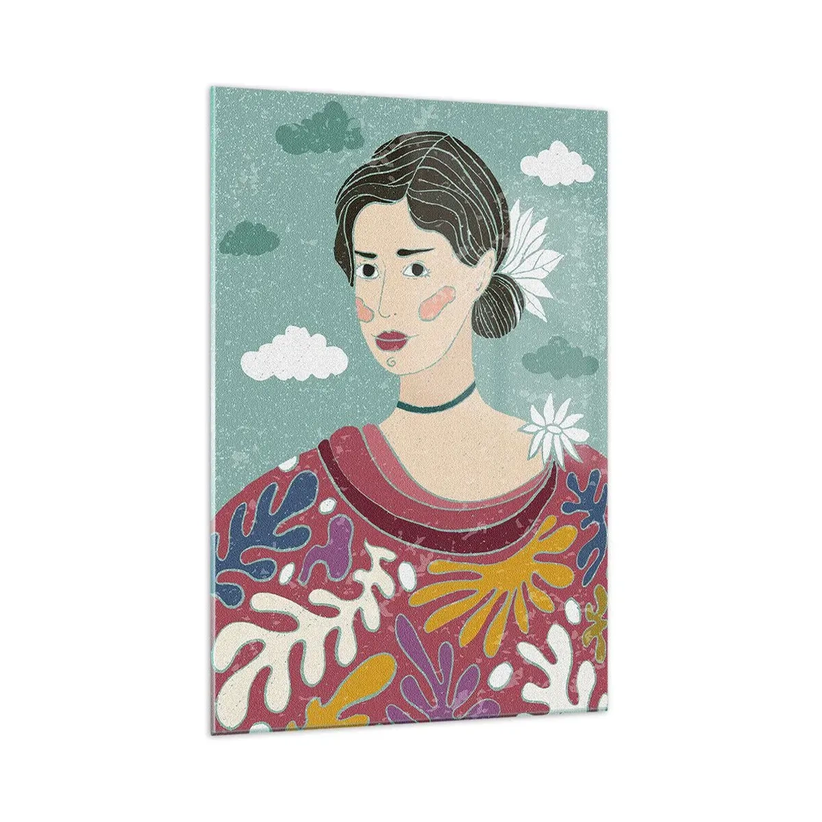 Impression sur verre - Image sur verre - Avec de la mélancolie dans les yeux - 70x100 cm