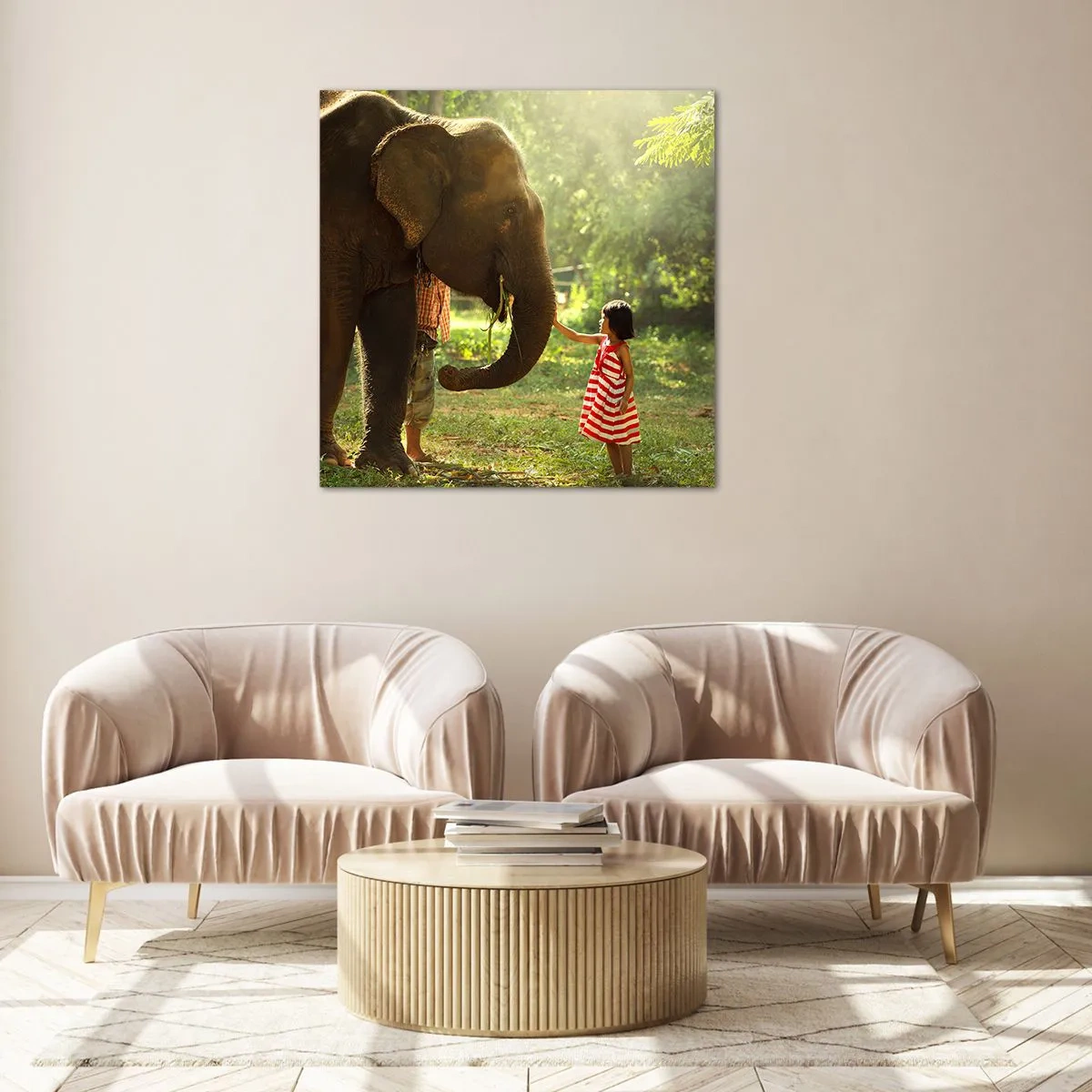 Impression sur verre - Image sur verre - La force de l'amitié - 40x40 cm