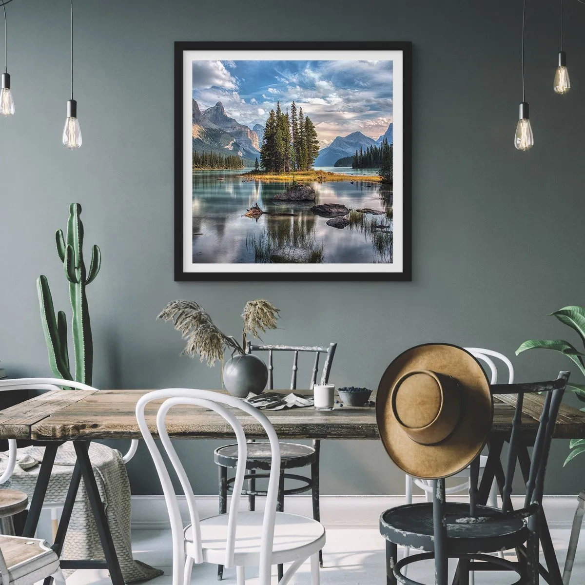 Affiche dans un cadre noir - Poster - Sous les grandes eaux claires - 60x60 cm