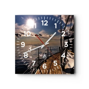 Horloge murale - Pendule murale - Naviguer vers le soleil - 40x40 cm