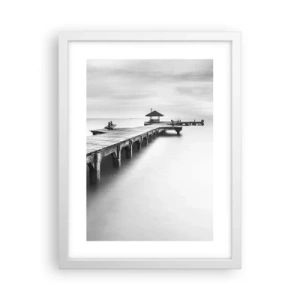 Affiche dans un cadre blanc - Poster - À l'horizon - 30x40 cm