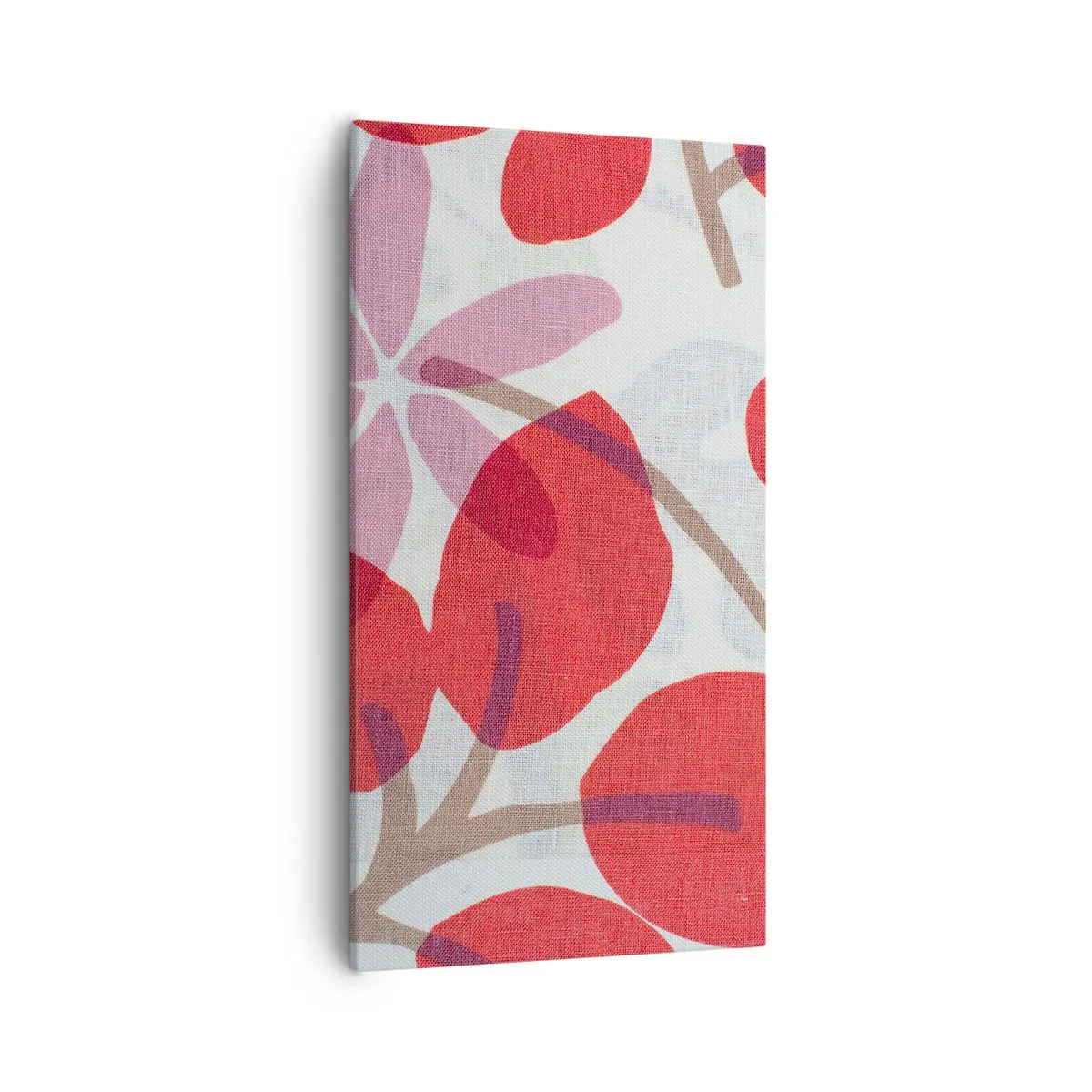 Impression sur toile - Image sur toile - Composition florale dans les roses - 55x100 cm