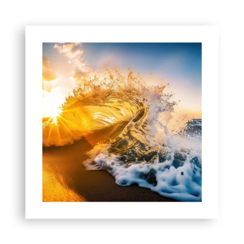 Affiche - Poster - S'amuser dans le sable - 40x40 cm