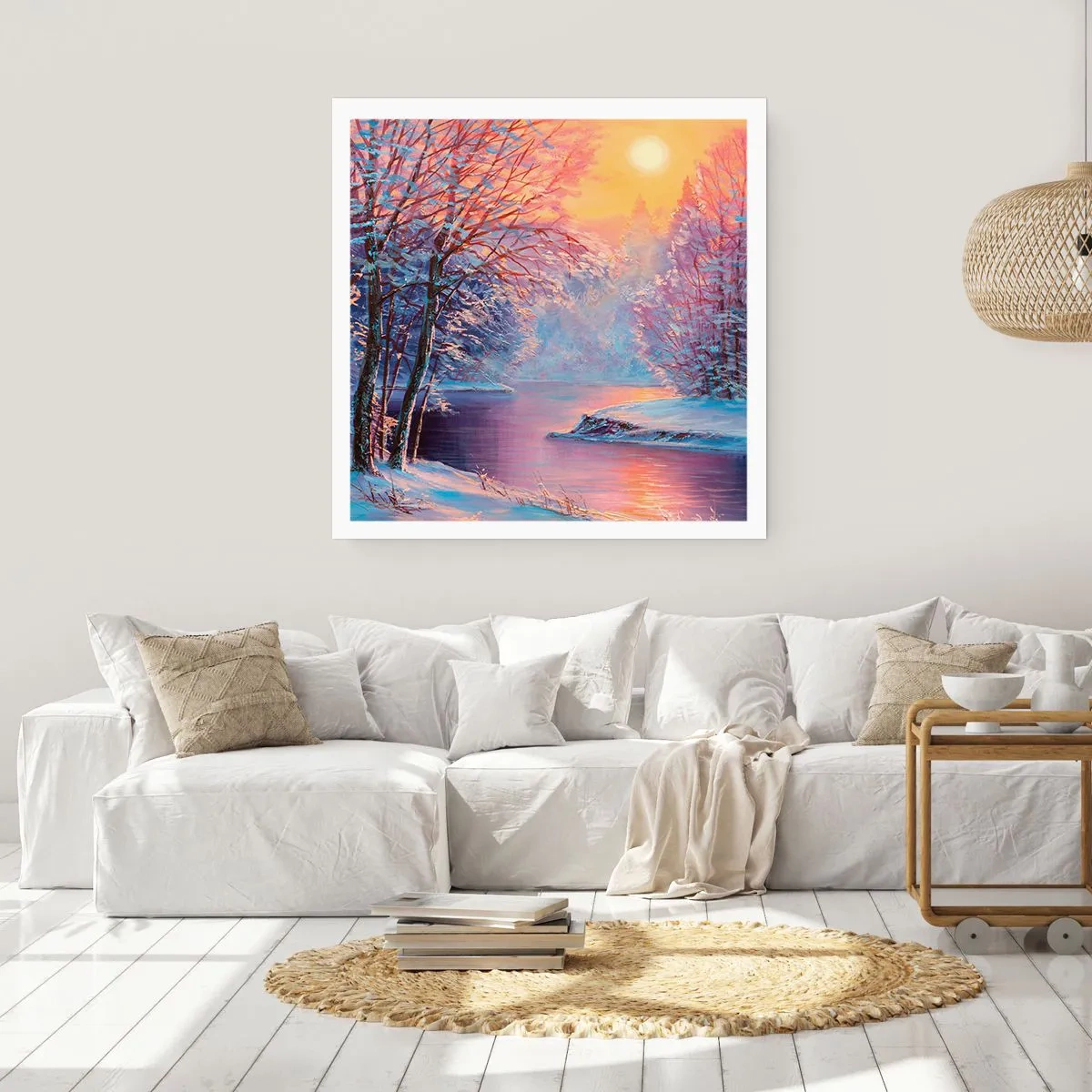 Affiche - Poster - Couleurs d'hiver - 60x60 cm