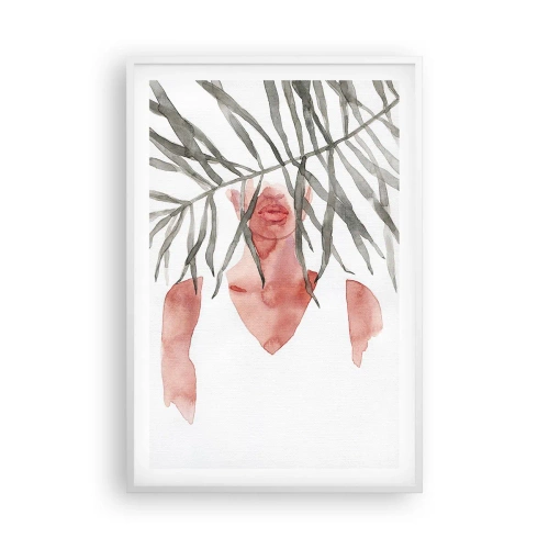 Affiche dans un cadre blanc - Poster - Dame des tropiques - 61x91 cm