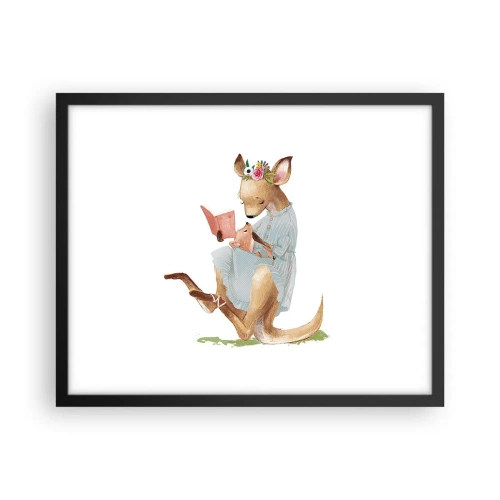 Affiche dans un cadre noir - Poster - Lis-moi maman - 50x40 cm