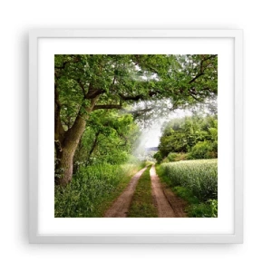 Affiche dans un cadre blanc - Poster - Et in Arcadia ego - 40x40 cm