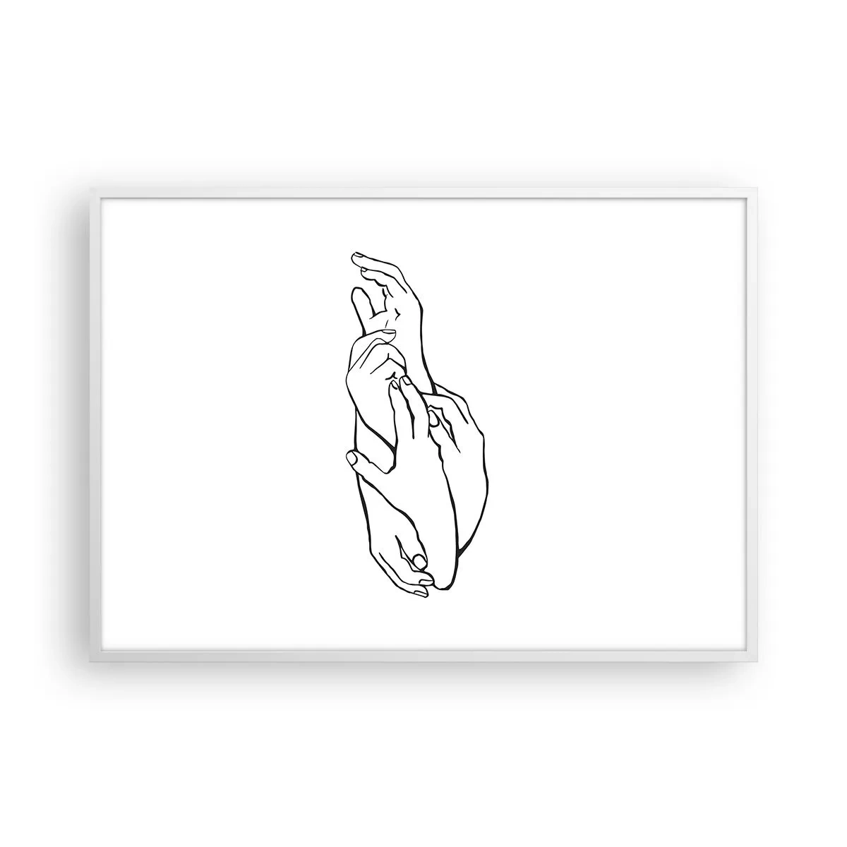 Affiche dans un cadre blanc - Poster - Bon contact - 100x70 cm