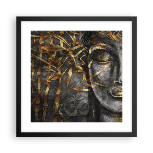 Affiche dans un cadre noir - Poster - Ressentir le calme - 40x40 cm