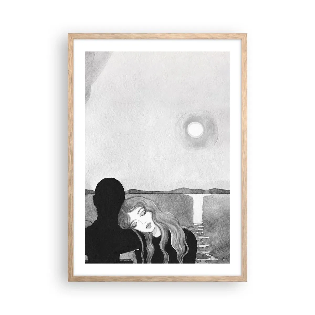 Affiche dans un chêne clair - Poster - Toujours un secret - 50x70 cm