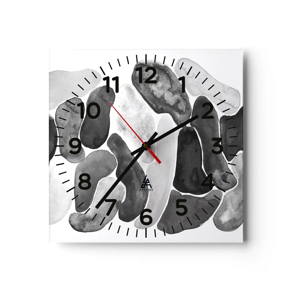 Horloge murale - Pendule murale - Abstraction rocheuse - 40x40 cm