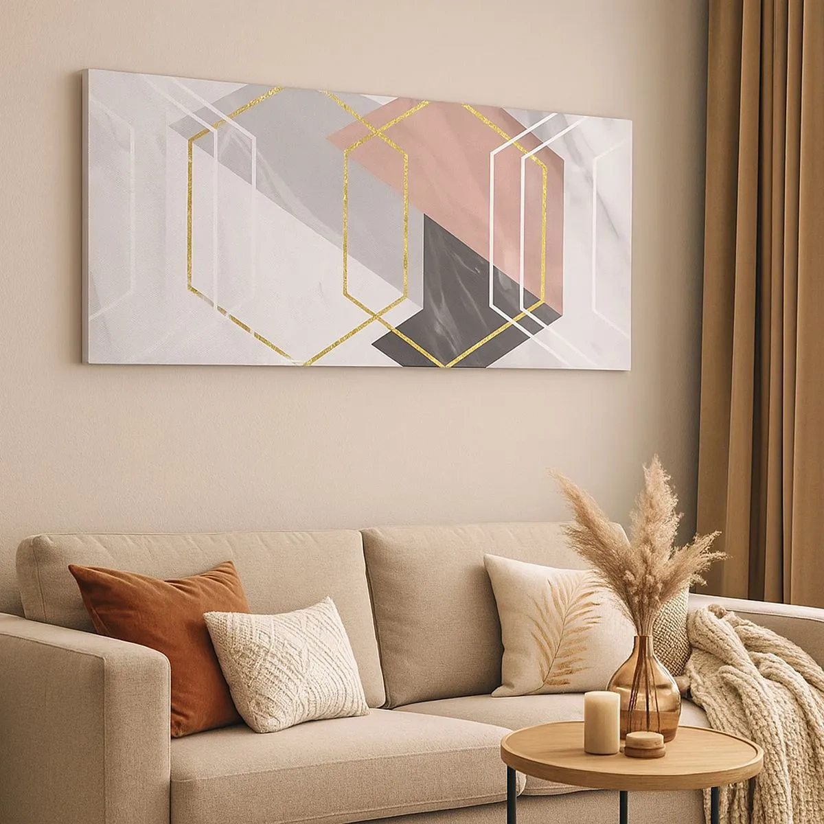 Impression sur toile - Image sur toile - Composition en chaîne - 100x40 cm