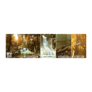 Échantillon De Papier Peint Standard Eco - Cascade du parc - Paysage, Cascade, Forêt - 100x30 cm