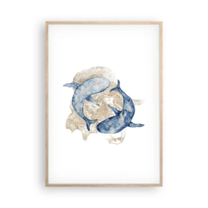 Affiche dans un chêne clair - Poster - Amis ou amoureux? - 70x100 cm