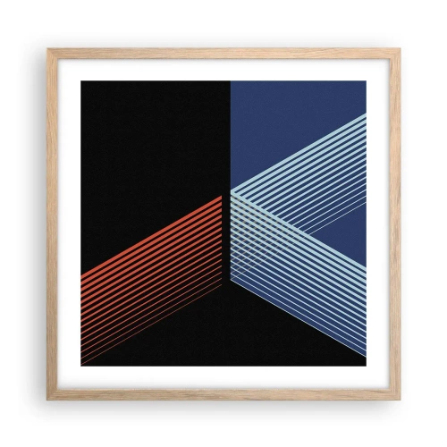 Affiche dans un chêne clair - Poster - Histoire simple - 50x50 cm