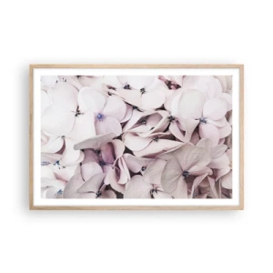 Affiche dans un chêne clair - Poster - Dans un flot de fleurs - 91x61 cm