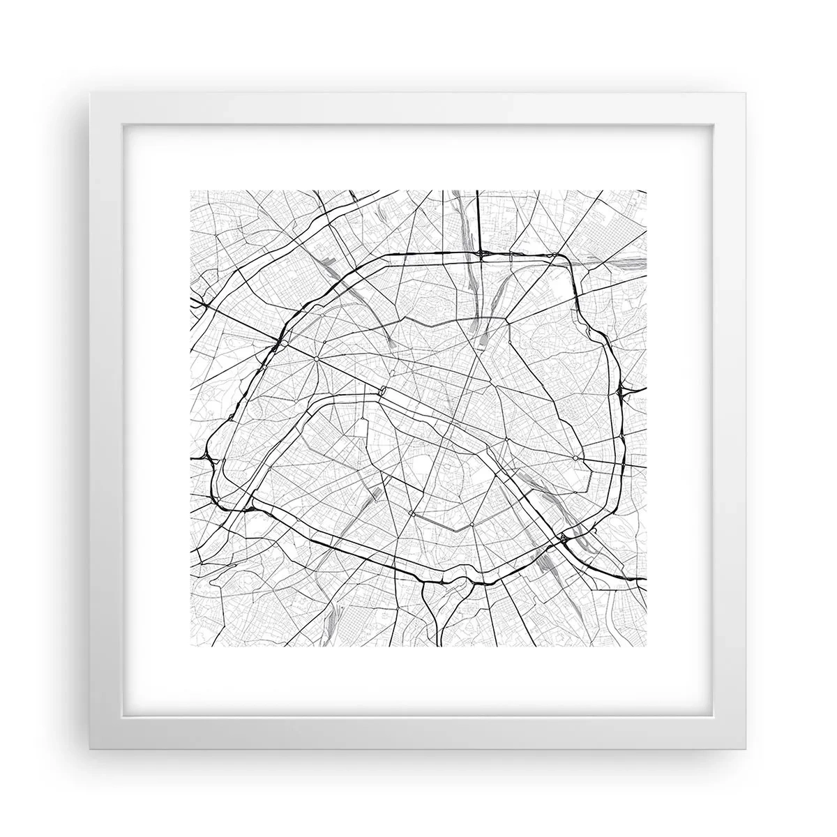 Affiche dans un cadre blanc - Poster - Fleur de Paris - 30x30 cm