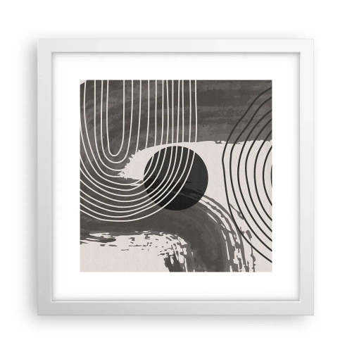 Affiche dans un cadre blanc - Poster - L'ovale gagne - 30x30 cm