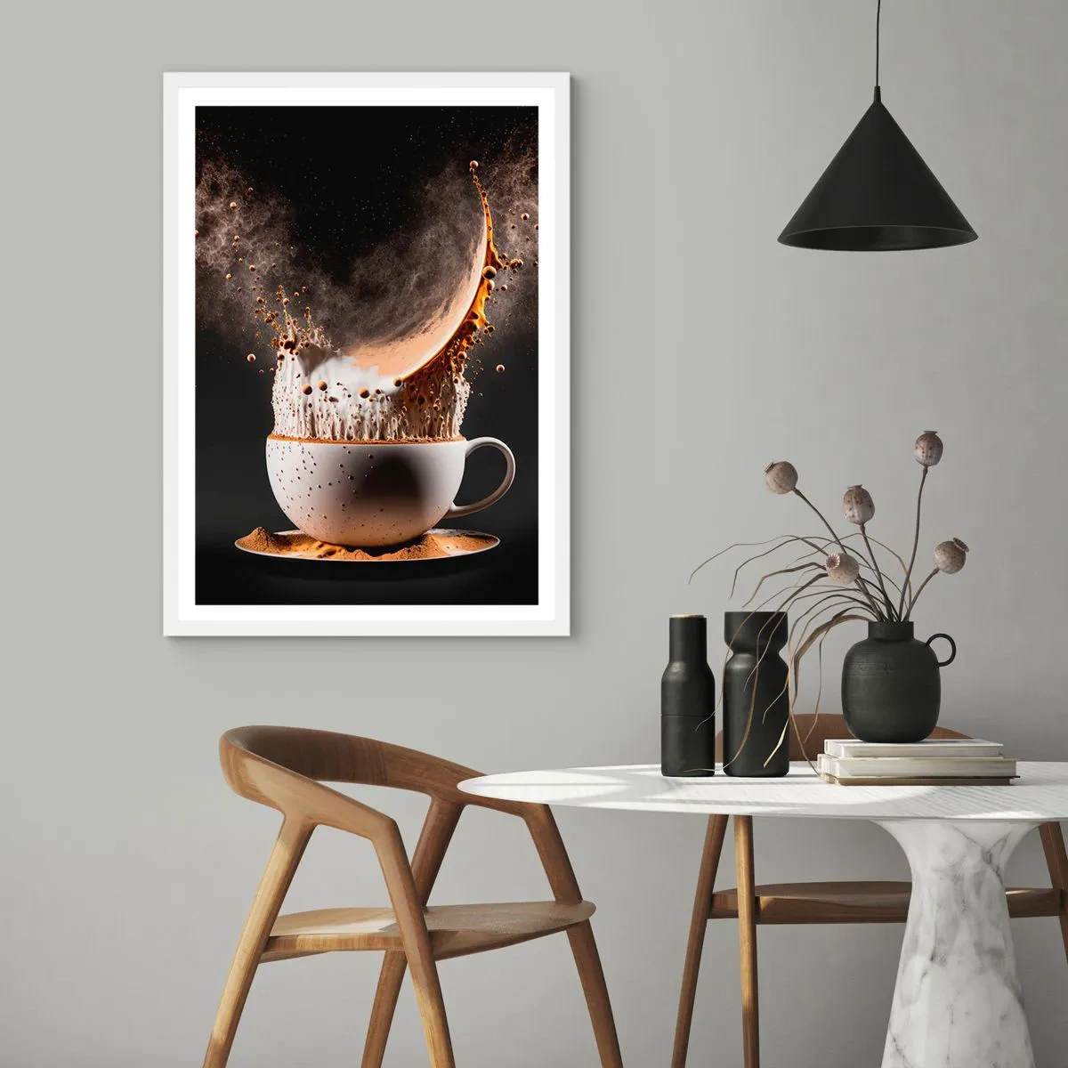 Affiche dans un cadre blanc - Poster - Une explosion de saveur - 50x70 cm