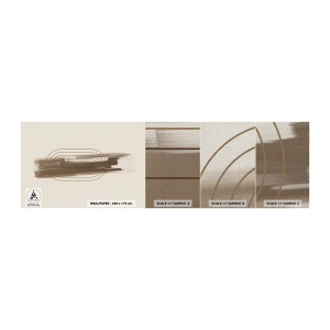 Échantillon de Papier Peint Premium Canvas - Parfum de gris - Abstraction, Morceau, Art moderne - 100x30 cm