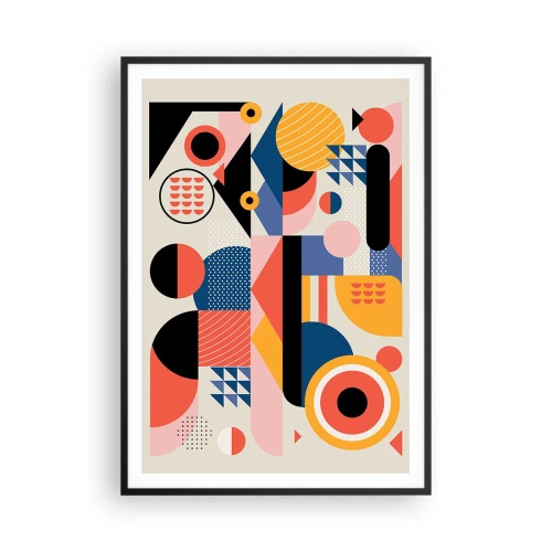 Affiche dans un cadre noir - Poster - Composition : jouer - 70x100 cm