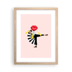 Affiche dans un chêne clair - Poster - Pop-art surréaliste - 30x40 cm