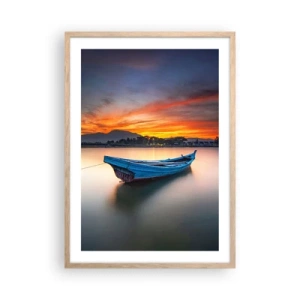 Affiche dans un chêne clair - Poster - Une bonne nuit arrive - 50x70 cm