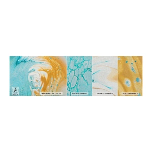 Échantillon de Papier Peint Premium Canvas - Tourbillon pastel - Abstraction, Morceau, Art moderne - 100x30 cm