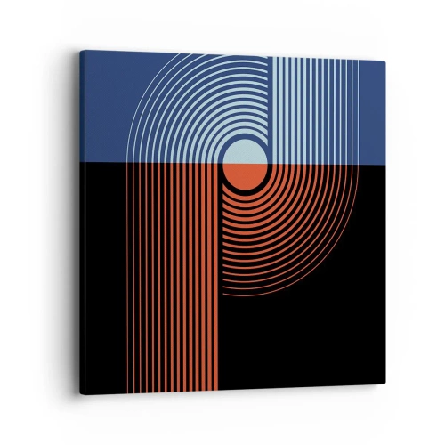 Impression sur toile - Image sur toile - Dans une étreinte géométrique - 40x40 cm