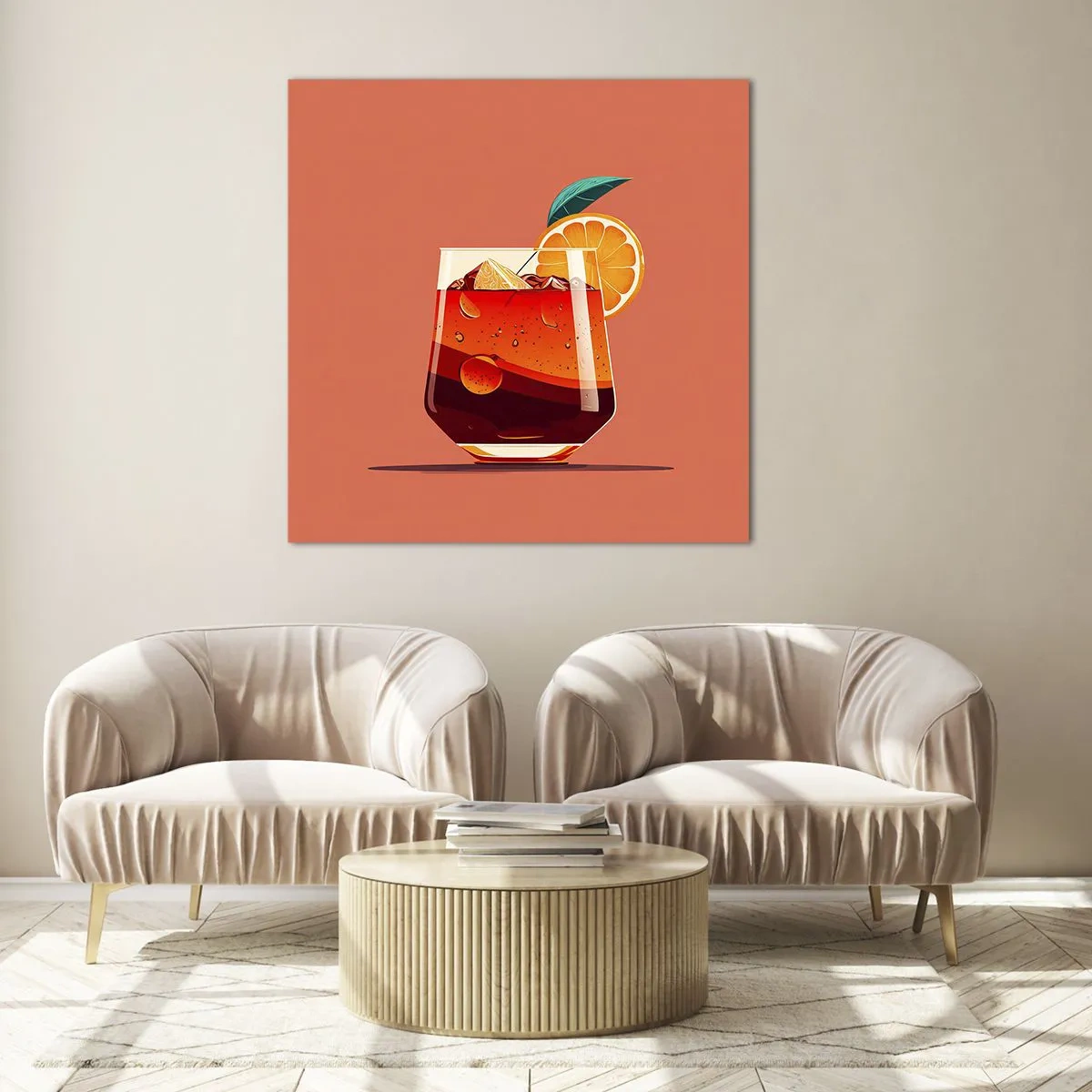 Impression sur verre - Image sur verre - Rafraîchissement d'été - 50x50 cm