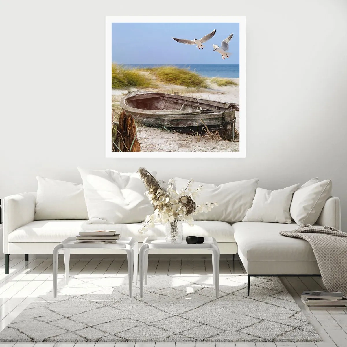 Affiche - Poster - Bain de vent - 40x40 cm