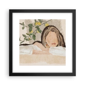 Affiche dans un cadre noir - Poster - La beauté du sud - 30x30 cm