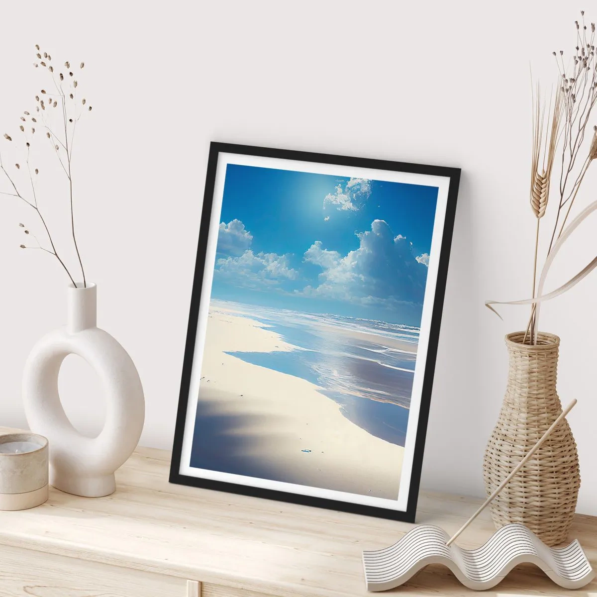 Affiche dans un cadre noir - Poster - Des vacances paradisiaques - 40x50 cm