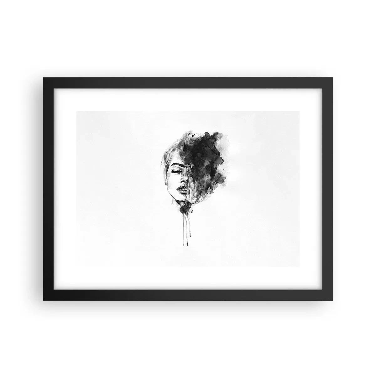 Affiche dans un cadre noir - Poster - De quoi rêve la fille - 40x30 cm