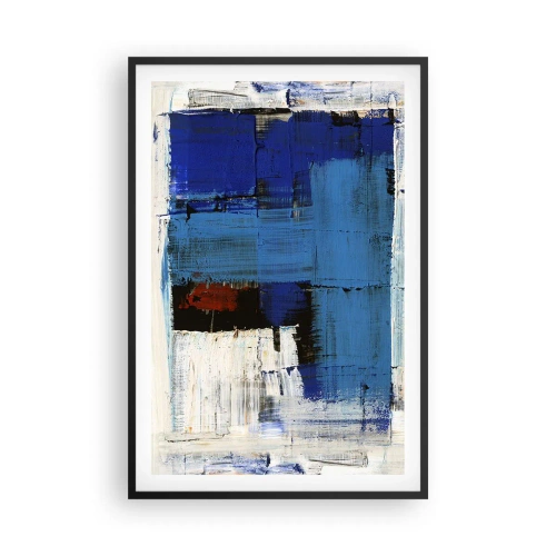 Affiche dans un cadre noir - Poster - Secret de bleu - 61x91 cm
