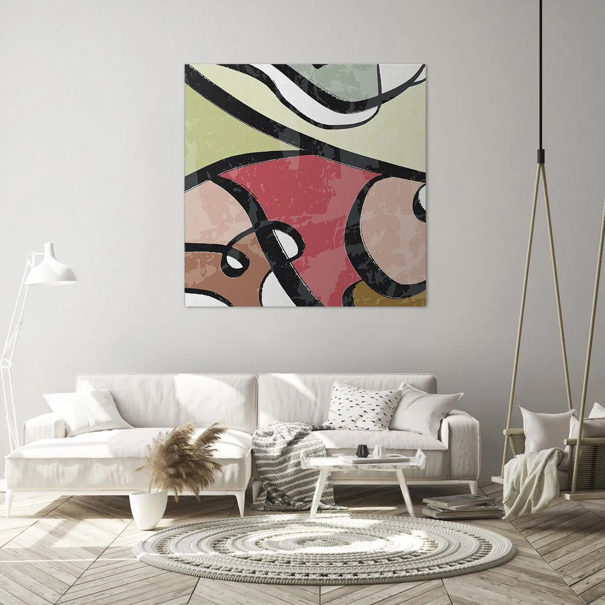 Impression sur toile - Image sur toile - Pirouettes parmi les couleurs - 50x50 cm