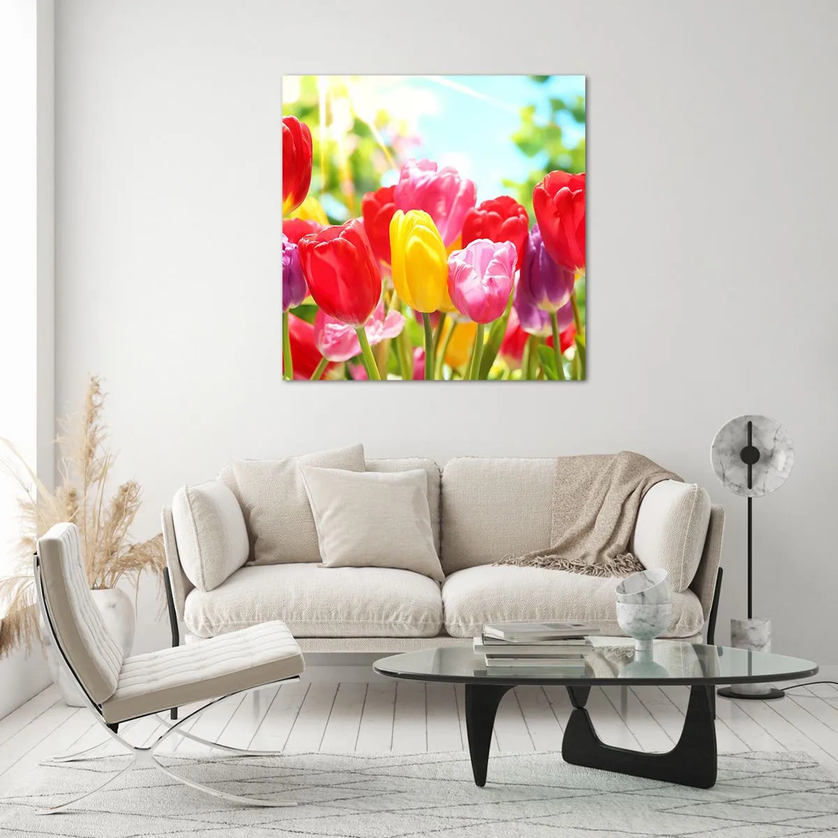 Impression sur verre - Image sur verre - C'est nous, les couleurs de Mai! - 40x40 cm