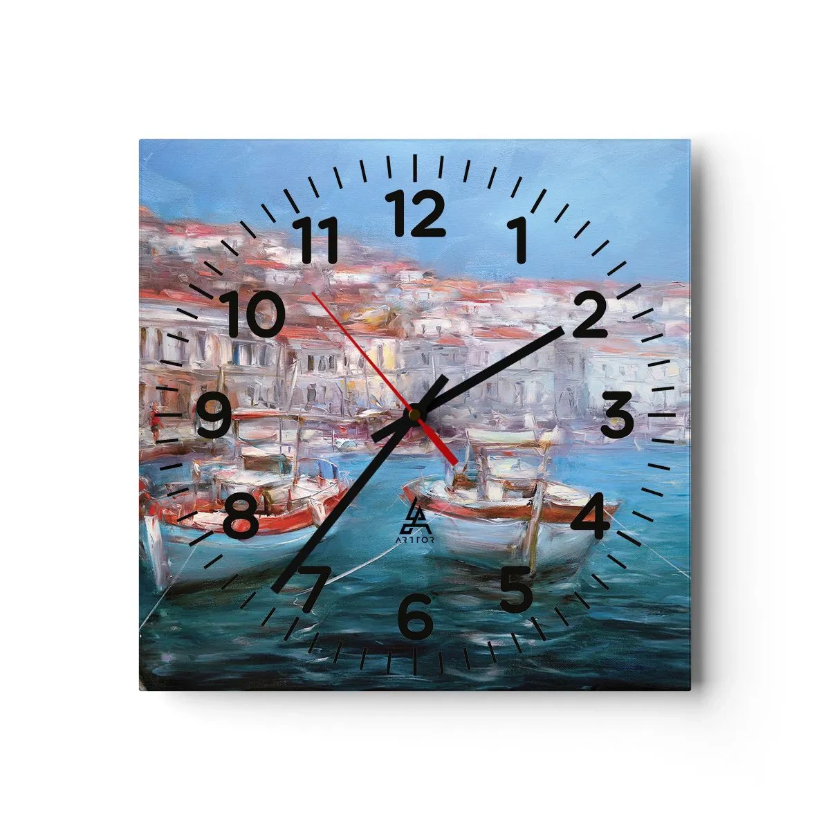 Horloge murale - Pendule murale - Baie italienne - 30x30 cm