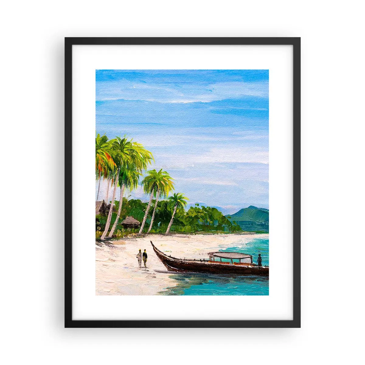 Affiche dans un cadre noir - Poster - Rêve exotique - 40x50 cm