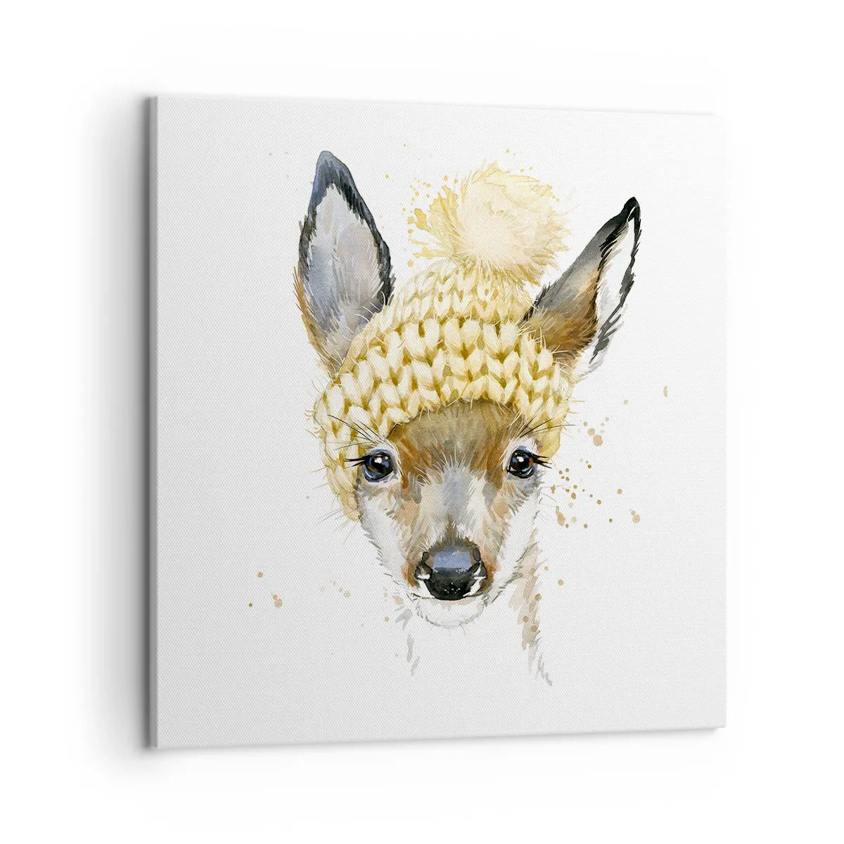 Impression sur toile - Image sur toile - Pour l'hiver dans la forêt enneigée - 50x50 cm