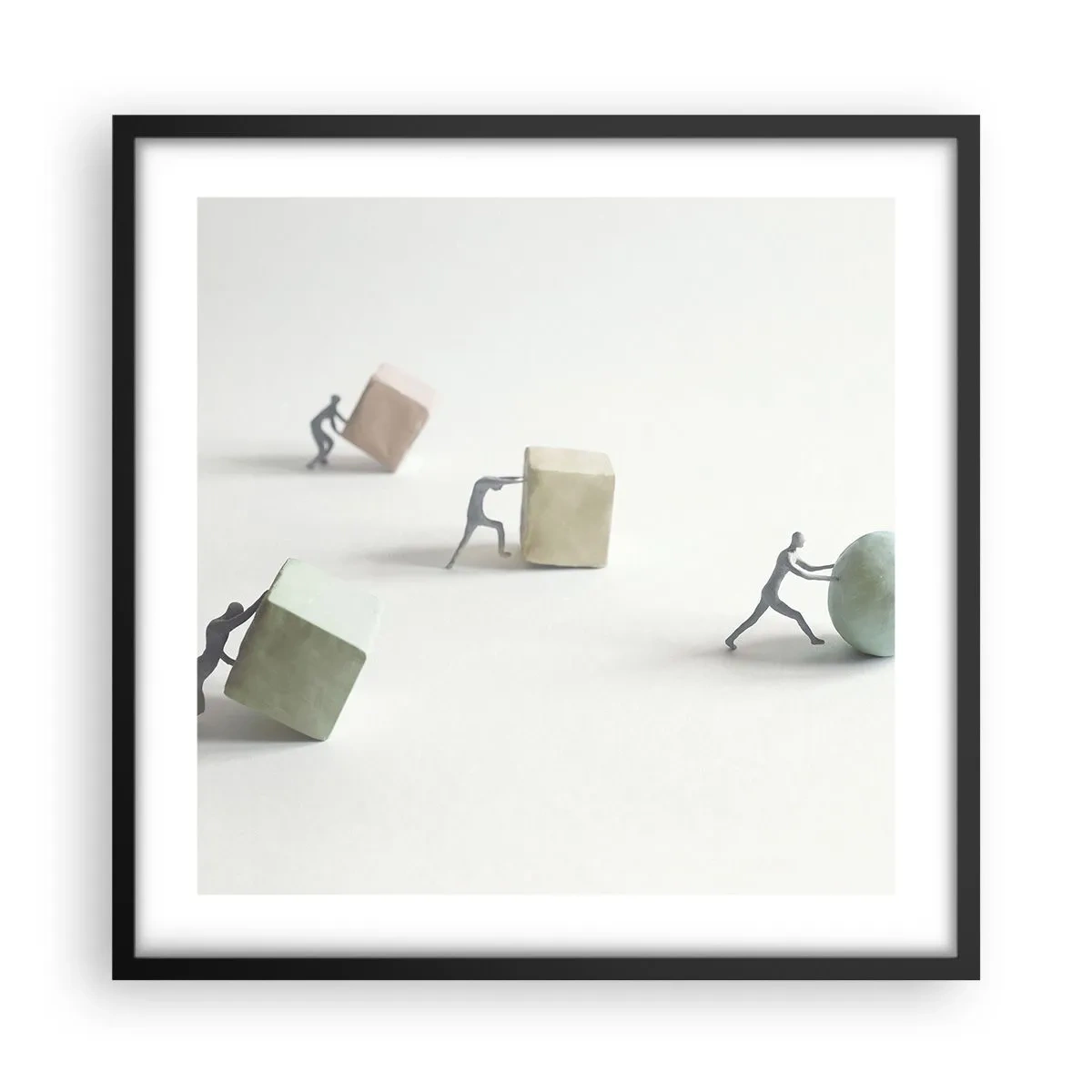 Affiche dans un cadre noir - Poster - Rien que la vie - 50x50 cm