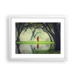 Affiche dans un cadre blanc - Poster - En route vers l'illumination - 40x30 cm