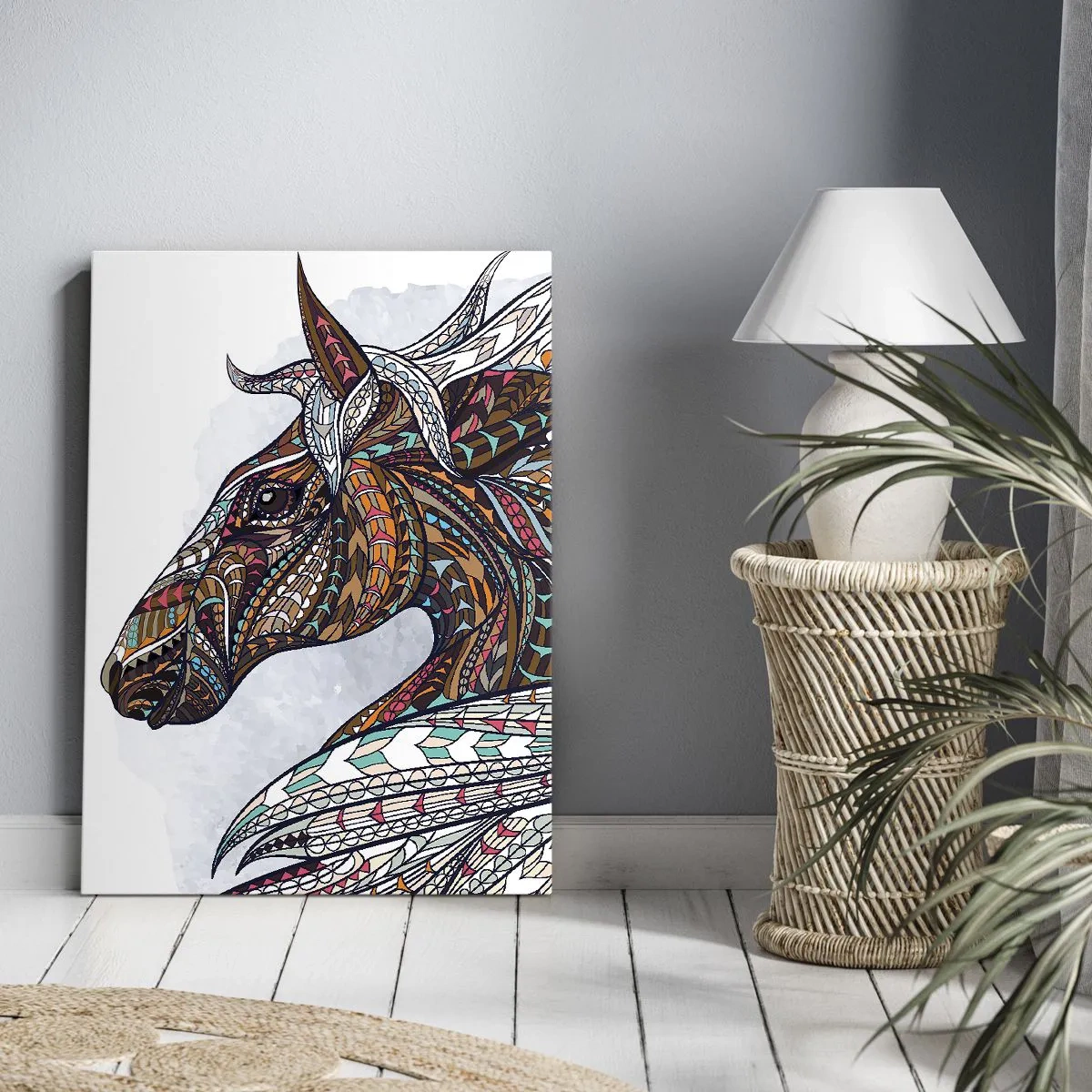 Impression sur toile - Image sur toile - Destrier guerrier celtique - 45x80 cm