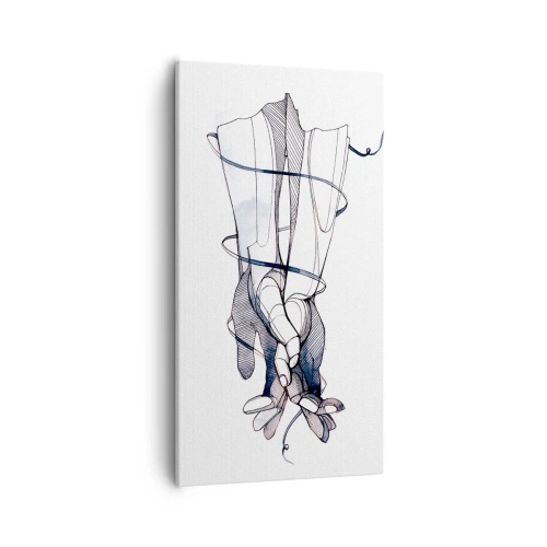 Impression sur toile - Image sur toile - Étude du touché - 55x100 cm